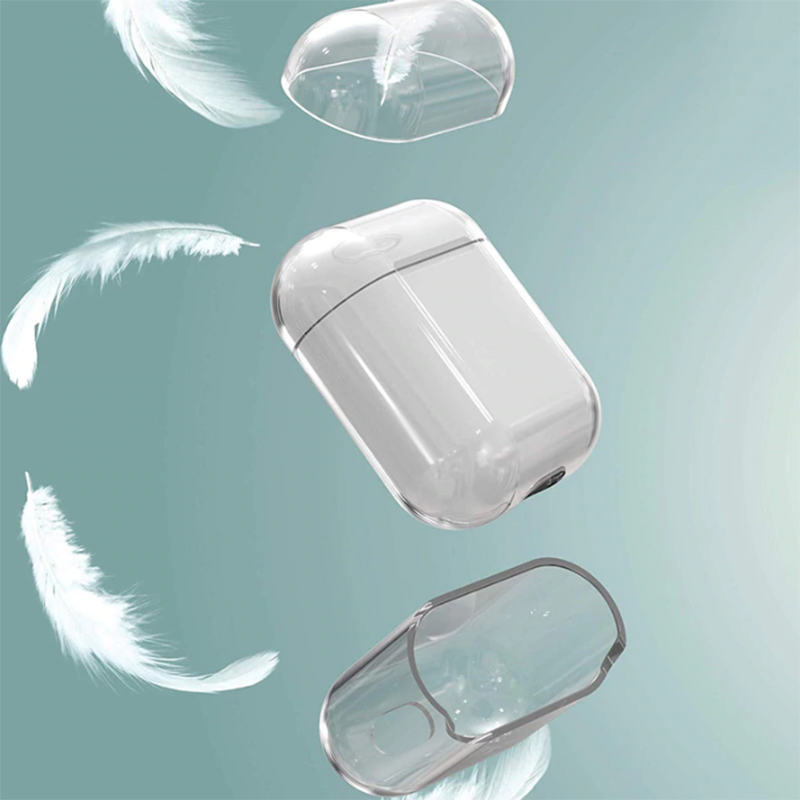Apple Airpods Kılıf Şeffaf Sert Kristal Zore Airbag 14 Kılıf - Görsel 2