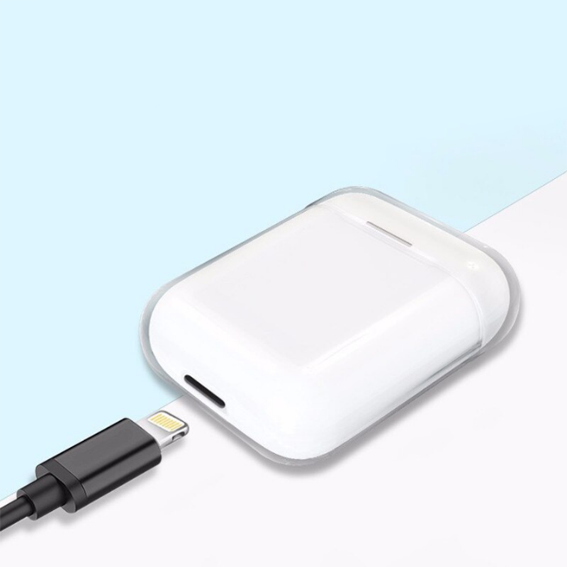Apple Airpods Kılıf Şeffaf Sert Kristal Zore Airbag 14 Kılıf - Görsel 4
