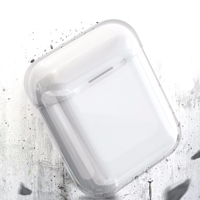 Apple Airpods Kılıf Şeffaf Sert Kristal Zore Airbag 14 Kılıf - Görsel 3