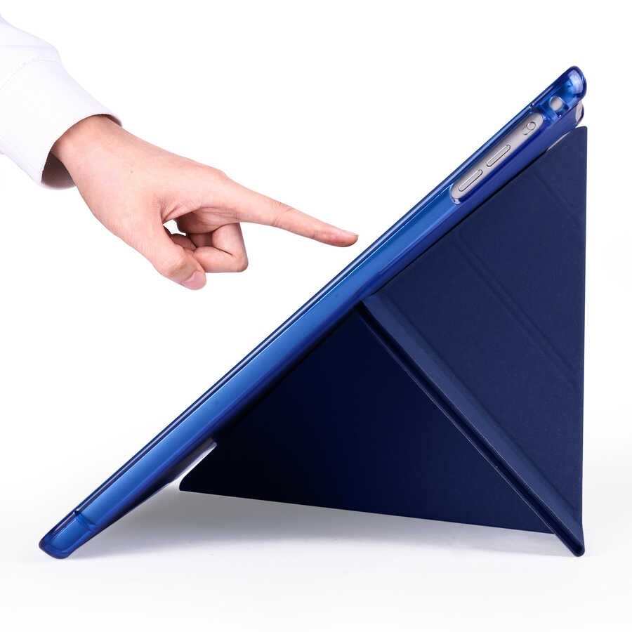 Apple iPad 9.7 2017 (5.Nesil) Kılıf Zore Tri Folding Kalem Bölmeli Standlı Kılıf - Görsel 2
