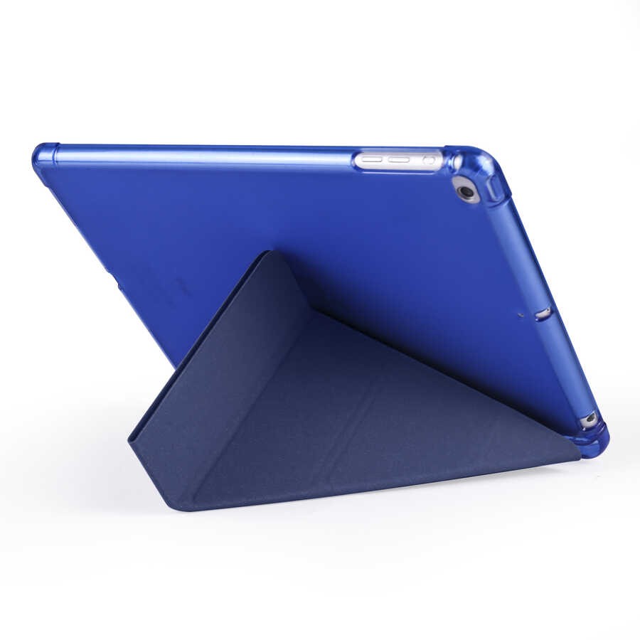 Apple iPad 9.7 2017 (5.Nesil) Kılıf Zore Tri Folding Kalem Bölmeli Standlı Kılıf - Görsel 5