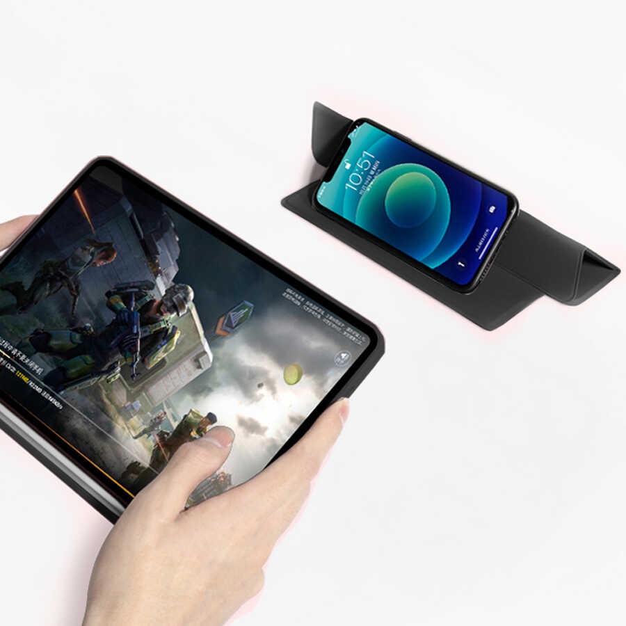 Apple iPad Pro 12.9 2018 (3.Nesil) Kılıf Zore Nort Arkası Şeffaf Standlı Kılıf - Görsel 8