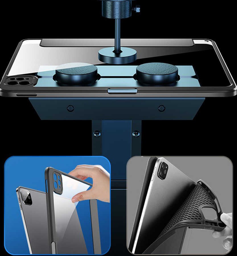 Apple iPad Pro 12.9 2018 (3.Nesil) Kılıf Zore Nort Arkası Şeffaf Standlı Kılıf - Görsel 10