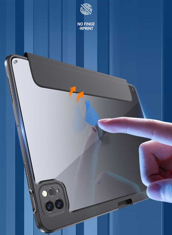 Apple iPad Pro 12.9 2018 (3.Nesil) Kılıf Zore Nort Arkası Şeffaf Standlı Kılıf - Görsel 14
