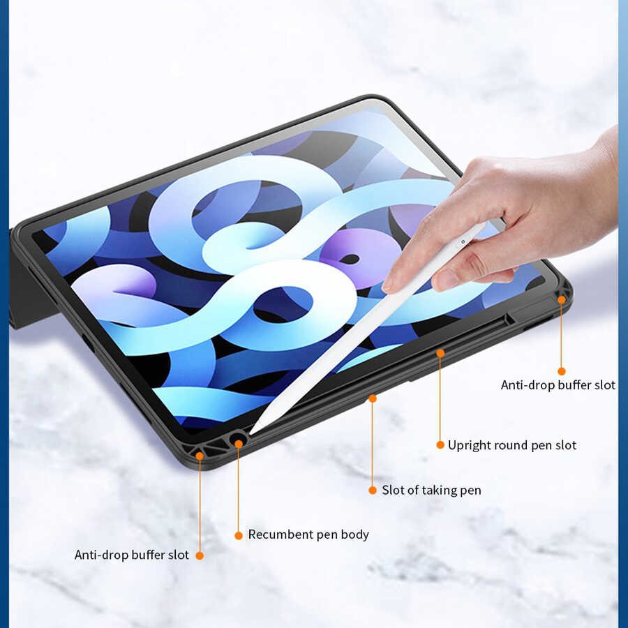 Apple iPad Pro 12.9 2018 (3.Nesil) Kılıf Zore Nort Arkası Şeffaf Standlı Kılıf - Görsel 15