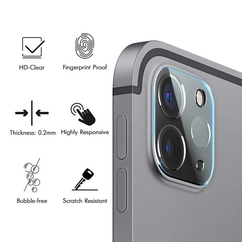 Apple iPad Pro 12.9 2020 (4.Nesil) Zore Kamera Lens Koruyucu Cam - Görsel 3