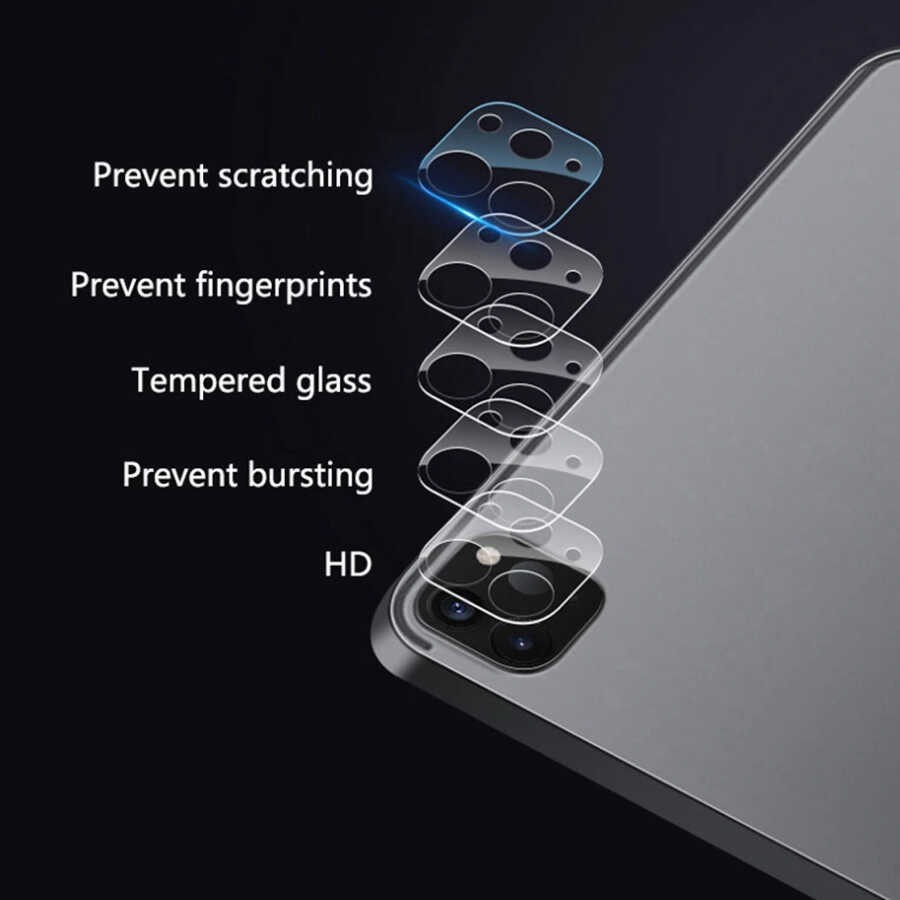 Apple iPad Pro 12.9 2020 (4.Nesil) Zore Kamera Lens Koruyucu Cam - Görsel 5