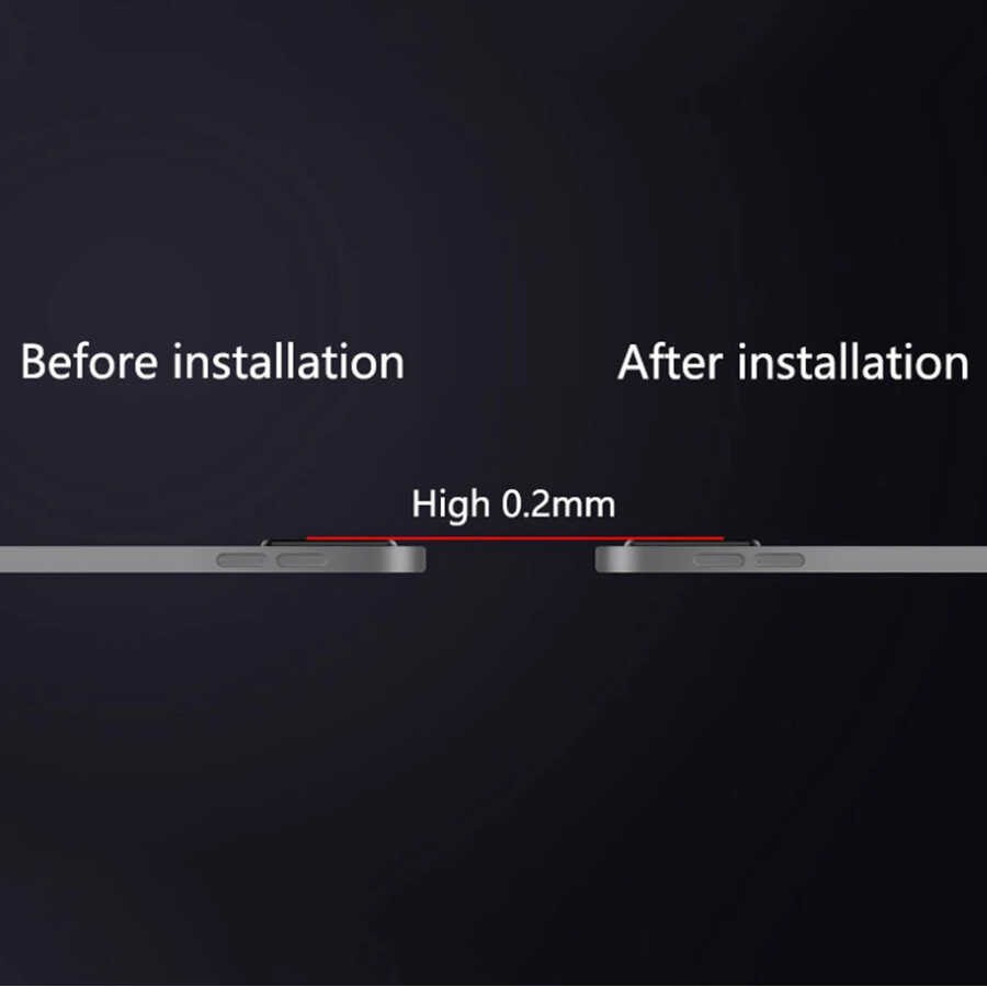 Apple iPad Pro 12.9 2020 (4.Nesil) Zore Kamera Lens Koruyucu Cam - Görsel 6