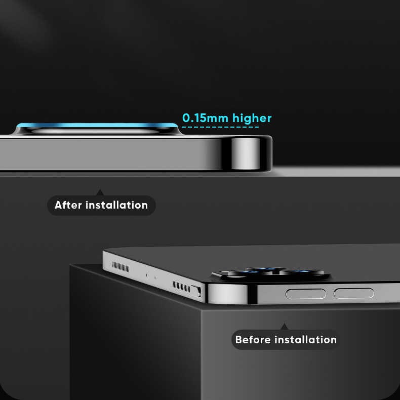 Apple iPad Pro 12.9 2020 (4.Nesil) Zore Kamera Lens Koruyucu Cam - Görsel 7