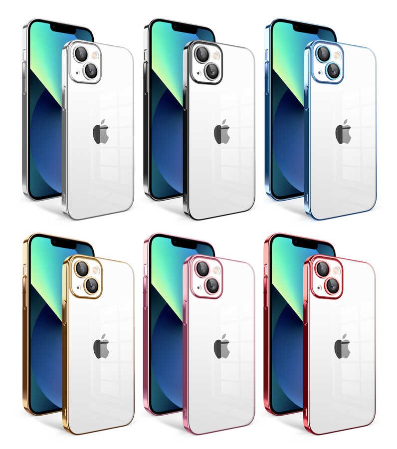Apple iPhone 13 Kılıf Kamera Korumalı Renkli Çerçeveli Zore Garaj Kapak - Görsel 2