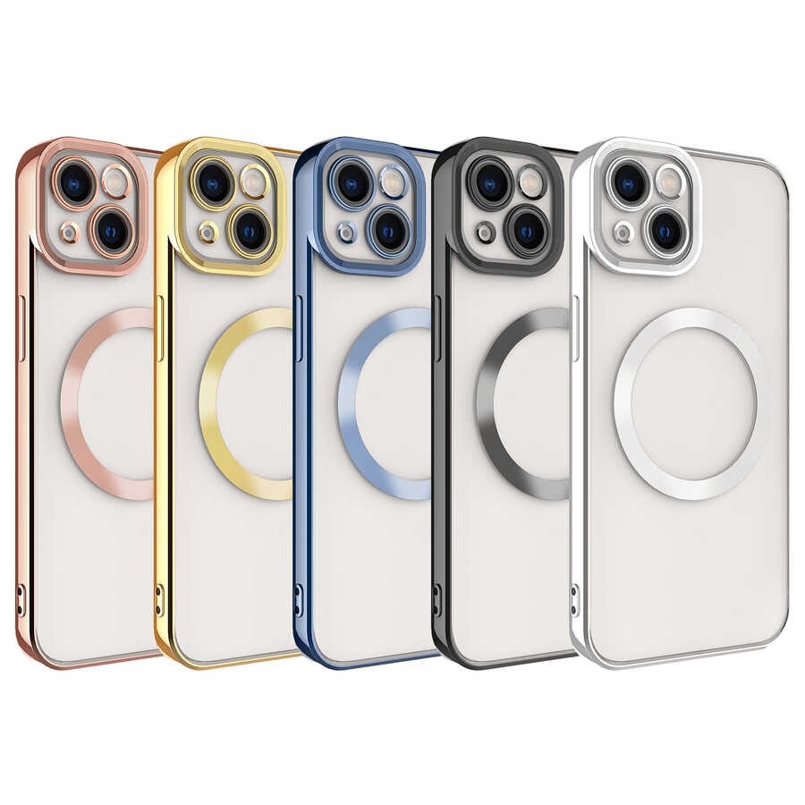 Apple iPhone 13 Kılıf M-safe Wireless Şarj Özellikli Zore Setro Silikon - Görsel 2