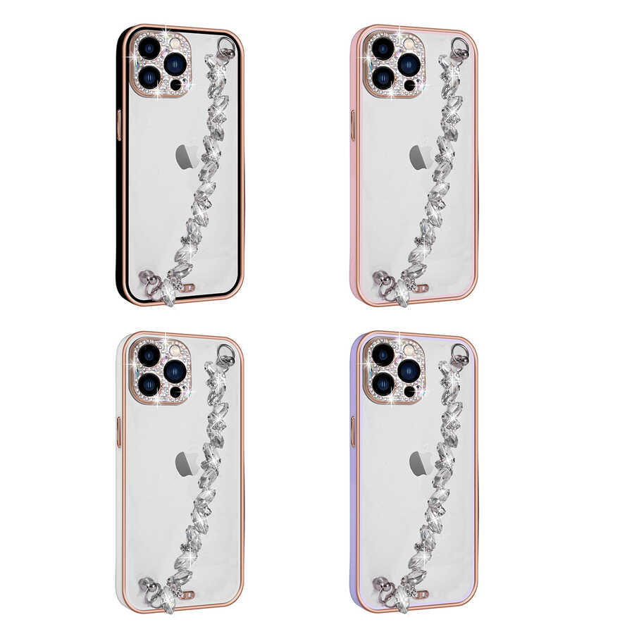 Apple iPhone 13 Pro Kılıf Taş Süslemeli Kamera Korumalı El Tutamaçlı Zore Blazer Kapak - Görsel 2