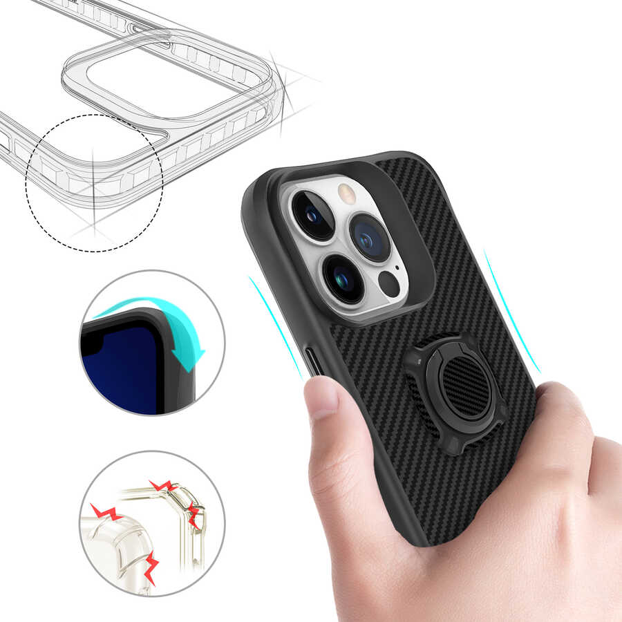 Apple iPhone 13 Pro Kılıf Zore Timo Kapak - Görsel 4