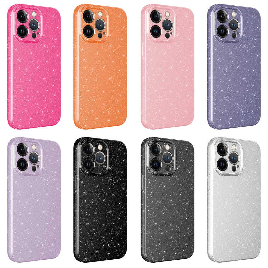 Apple iPhone 13 Pro Max Kılıf Kamera Korumalı Simli Lüks Zore Koton Kapak - Görsel 2