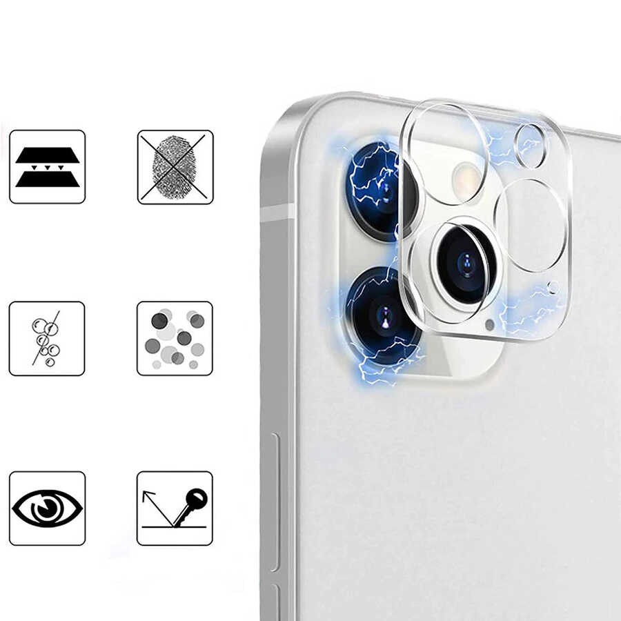 Apple iPhone 13 Pro Zore Kamera Lens Koruyucu Cam Filmi - Görsel 5