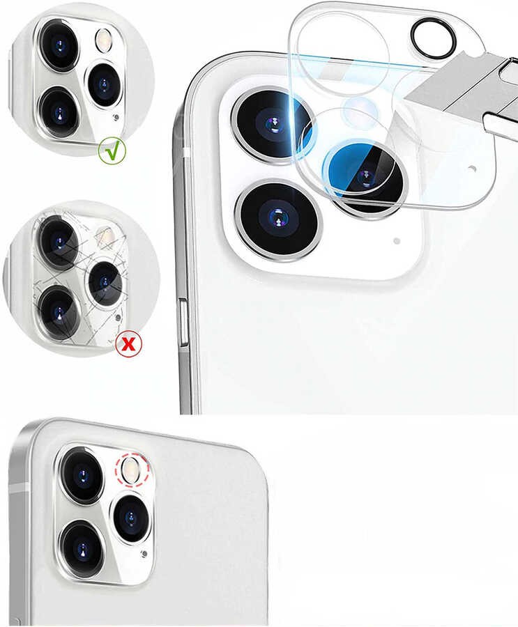 Apple iPhone 13 Pro Zore Kamera Lens Koruyucu Cam Filmi - Görsel 3