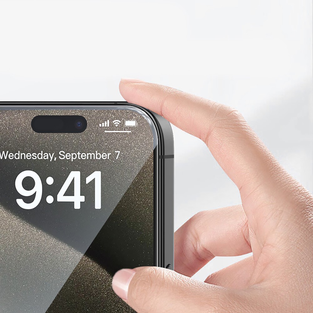 Apple iPhone 13 Zore 3D Oliv HD Temperli Cam Ekran Koruyucu + Kolay Uygulama Aparatı - Görsel 6