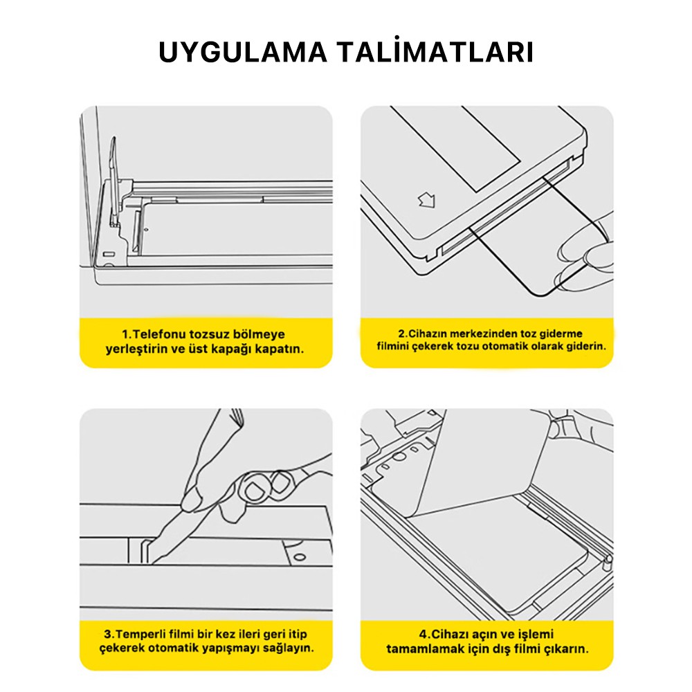 Apple iPhone 13 Zore 3D Oliv HD Temperli Cam Ekran Koruyucu + Kolay Uygulama Aparatı - Görsel 8