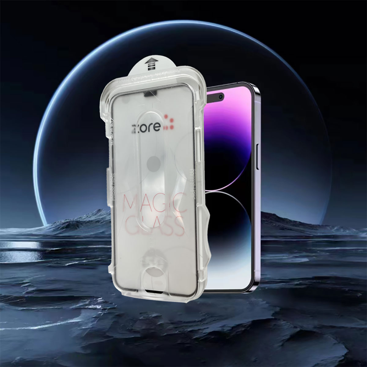 Apple iPhone 13 Zore Kolay Uygulama Aparatlı 5D Magic Glass Cam Ekran Koruyucu - Görsel 6