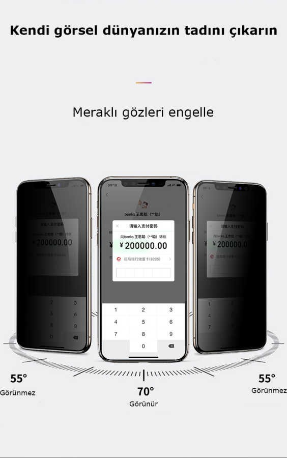Apple iPhone 13 Zore Kor Privacy Cam Ekran Koruyucu - Görsel 6