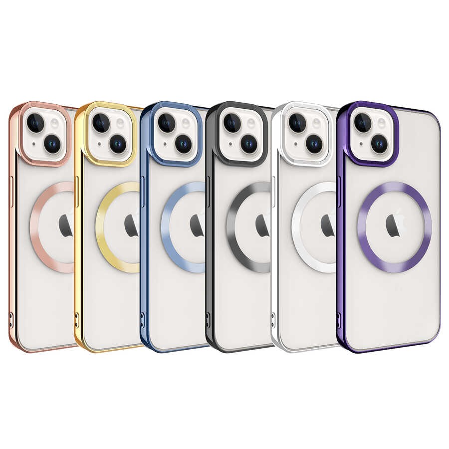 Apple iPhone 14 Kılıf M-safe Wireless Şarj Özellikli Zore Setro Silikon - Görsel 2