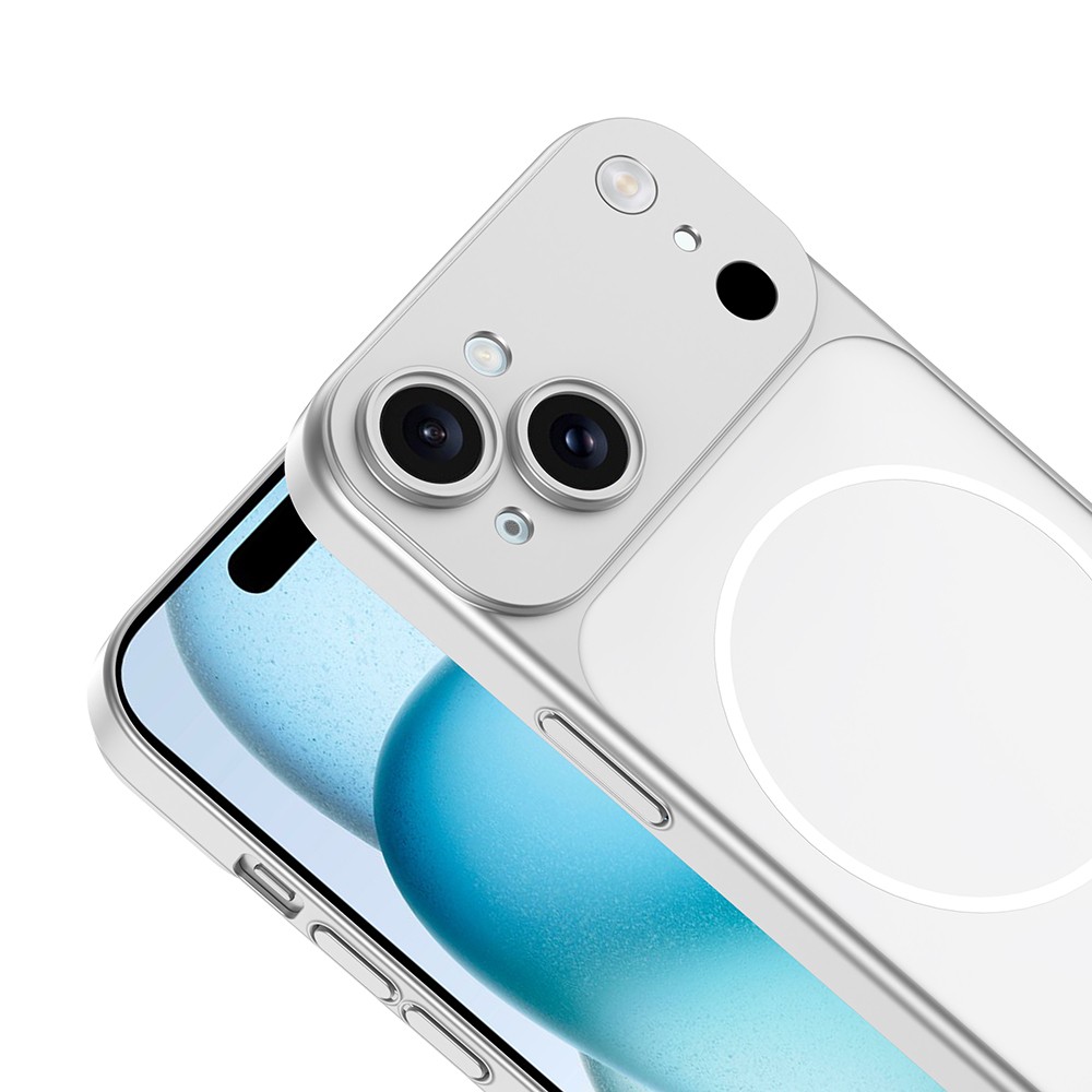 Apple iPhone 14 Kılıf Zore M-Safe Şarj Özellikli Kamera Korumalı Spark Kapak - Görsel 6