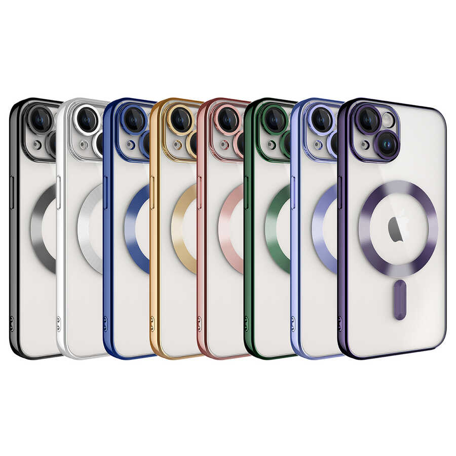 Apple iPhone 14 Plus Kılıf Kamera Korumalı M-safe Wireless Şarj Özellikli Zore Demre Kapak - Görsel 2