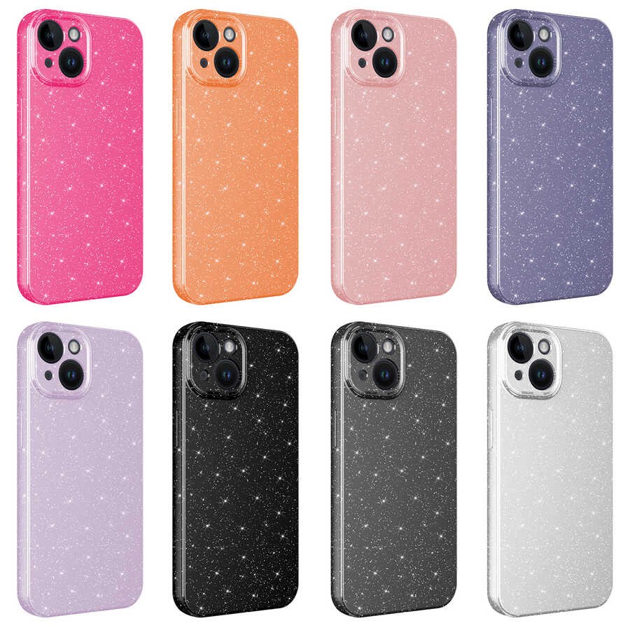 Apple iPhone 14 Plus Kılıf Kamera Korumalı Simli Lüks Zore Koton Kapak - Görsel 2