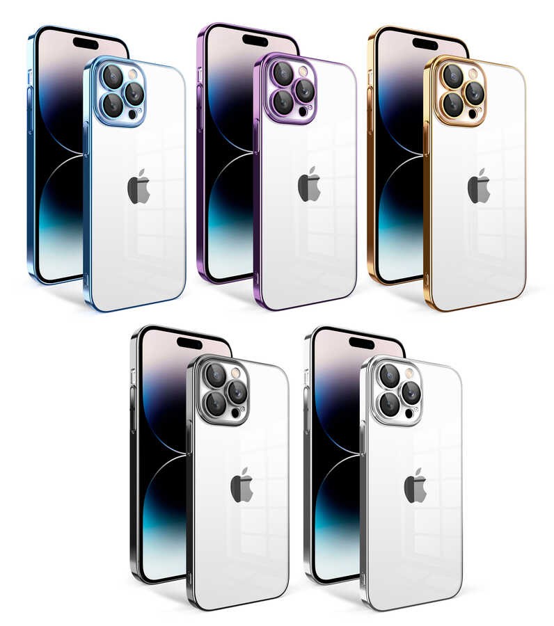 Apple iPhone 14 Pro Kılıf Kamera Korumalı Renkli Çerçeveli Zore Garaj Kapak - Görsel 2