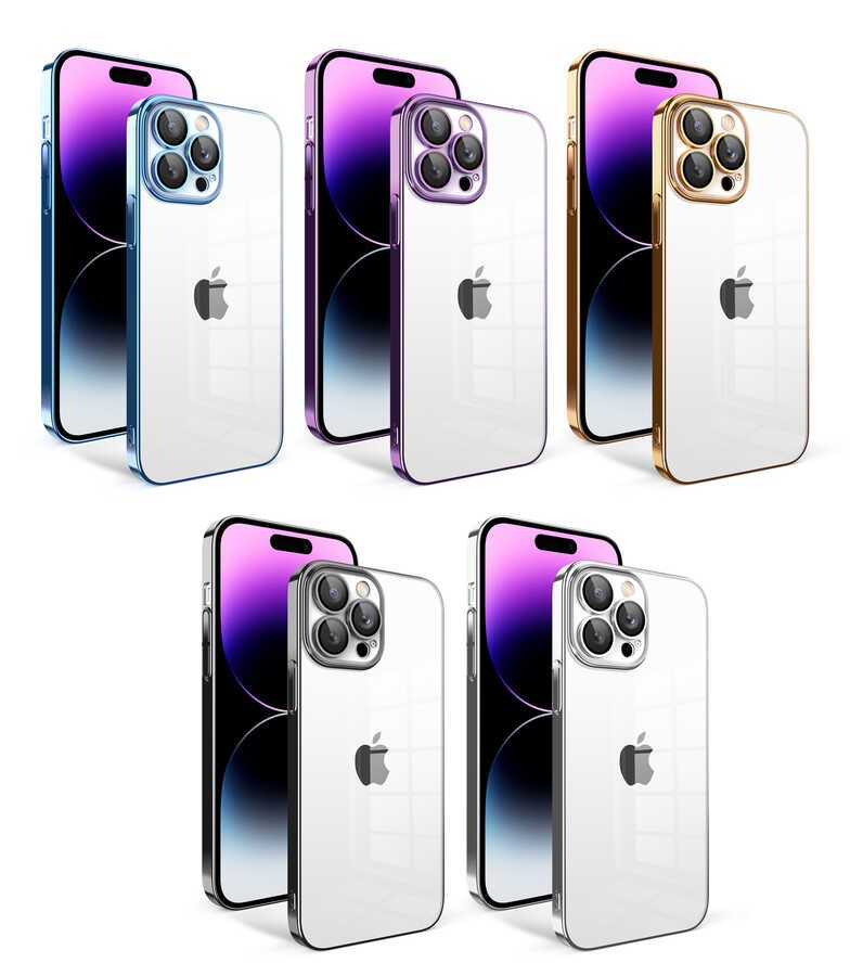 Apple iPhone 14 Pro Max Kılıf Kamera Korumalı Renkli Çerçeveli Zore Garaj Kapak - Görsel 2