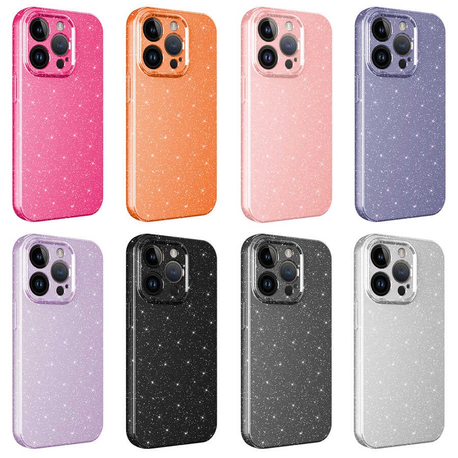 Apple iPhone 14 Pro Max Kılıf Kamera Korumalı Simli Lüks Zore Koton Kapak - Görsel 2