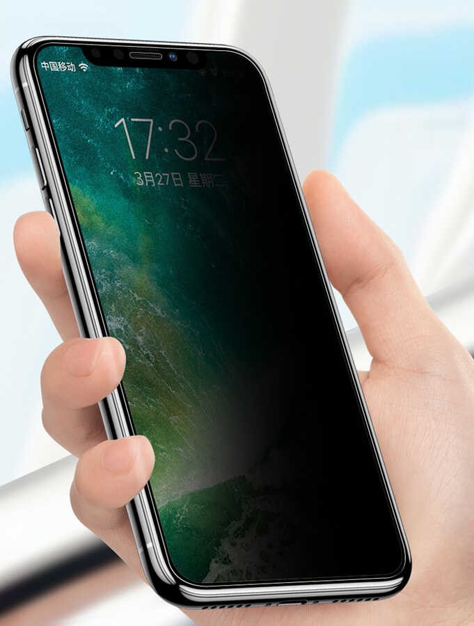 Apple iPhone 14 Pro Max Zore Anti-Dust Privacy Temperli Ekran Koruyucu - Görsel 8