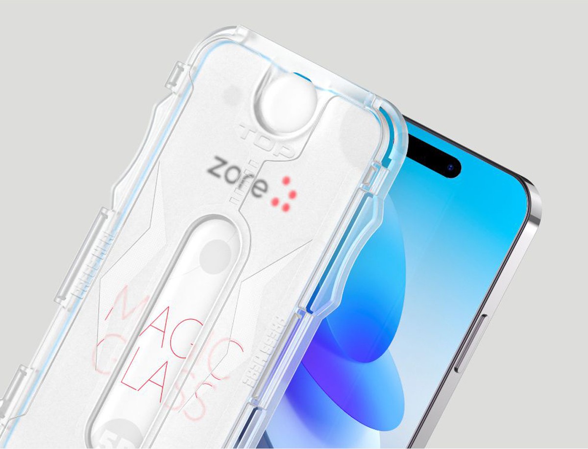 Apple iPhone 14 Pro Max Zore Kolay Uygulama Aparatlı 5D Magic Glass Cam Ekran Koruyucu - Görsel 3