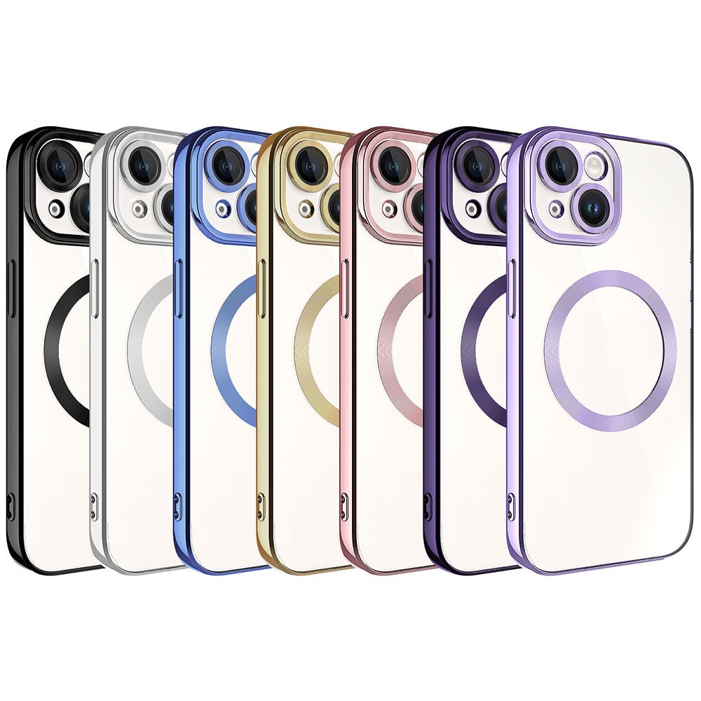 Apple iPhone 15 Kılıf M-safe Wireless Şarj Özellikli Zore Setro Silikon - Görsel 2