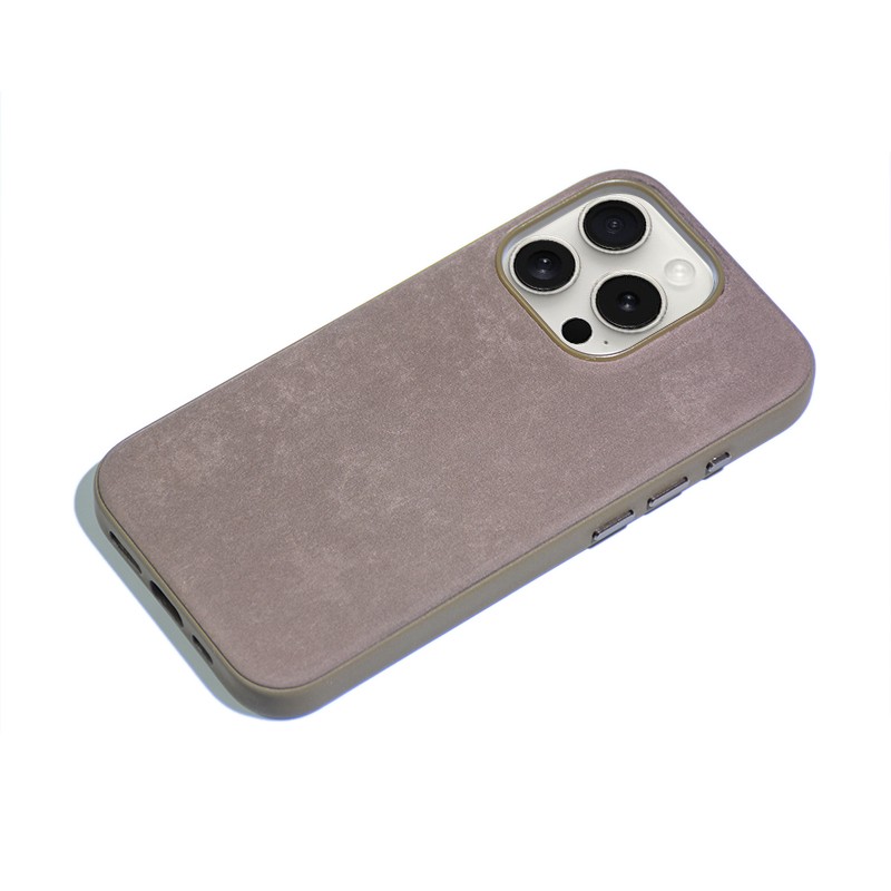 Apple iPhone 15 Pro Kılıf Zore Mikro Fiber Mimoza Kapak - Görsel 4