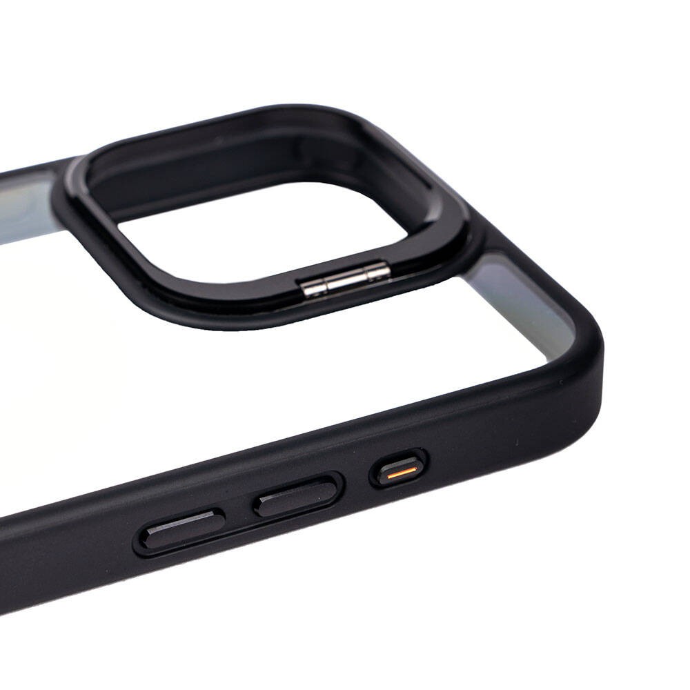 Apple iPhone 15 Pro Max Kılıf Kamera Lens Korumalı Standlı Zore Klon Lensli Kapak - Görsel 3