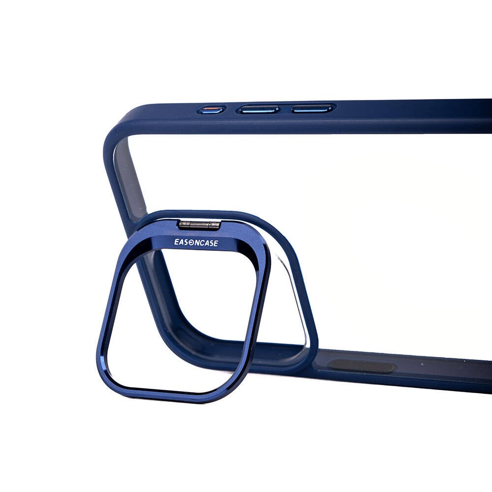 Apple iPhone 15 Pro Max Kılıf Kamera Lens Korumalı Standlı Zore Klon Lensli Kapak - Görsel 4