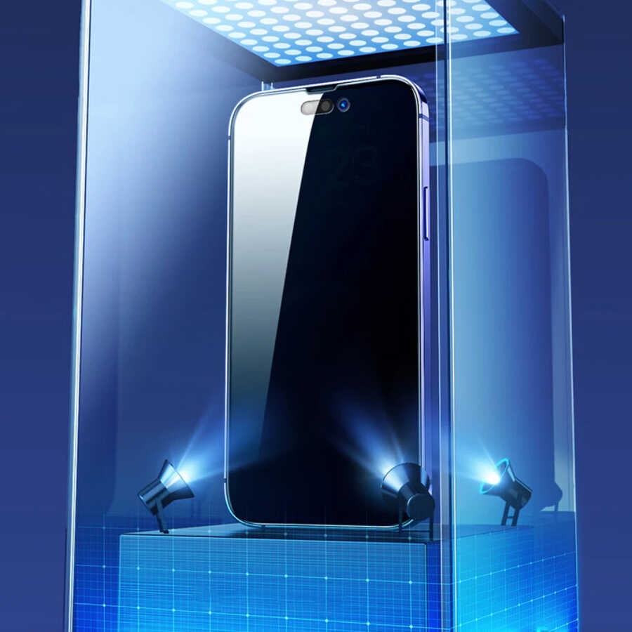 Apple iPhone 15 Pro Zore Kor Privacy Cam Ekran Koruyucu - Görsel 3