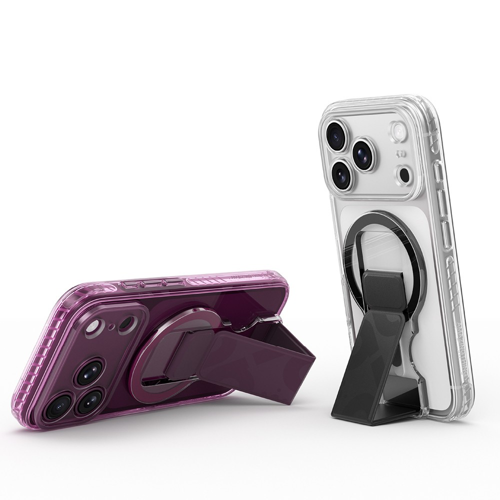 Apple iPhone 18 Pro Kılıf M-safe Şarj Özellikli Standlı Amazingthing Titan Pro Grip Stand Serisi Kapak - Görsel 3