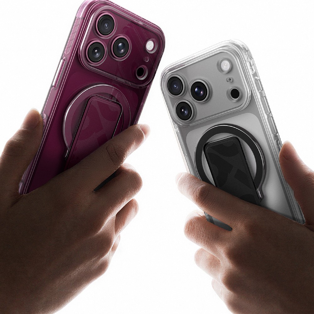Apple iPhone 18 Pro Kılıf M-safe Şarj Özellikli Standlı Amazingthing Titan Pro Grip Stand Serisi Kapak - Görsel 4
