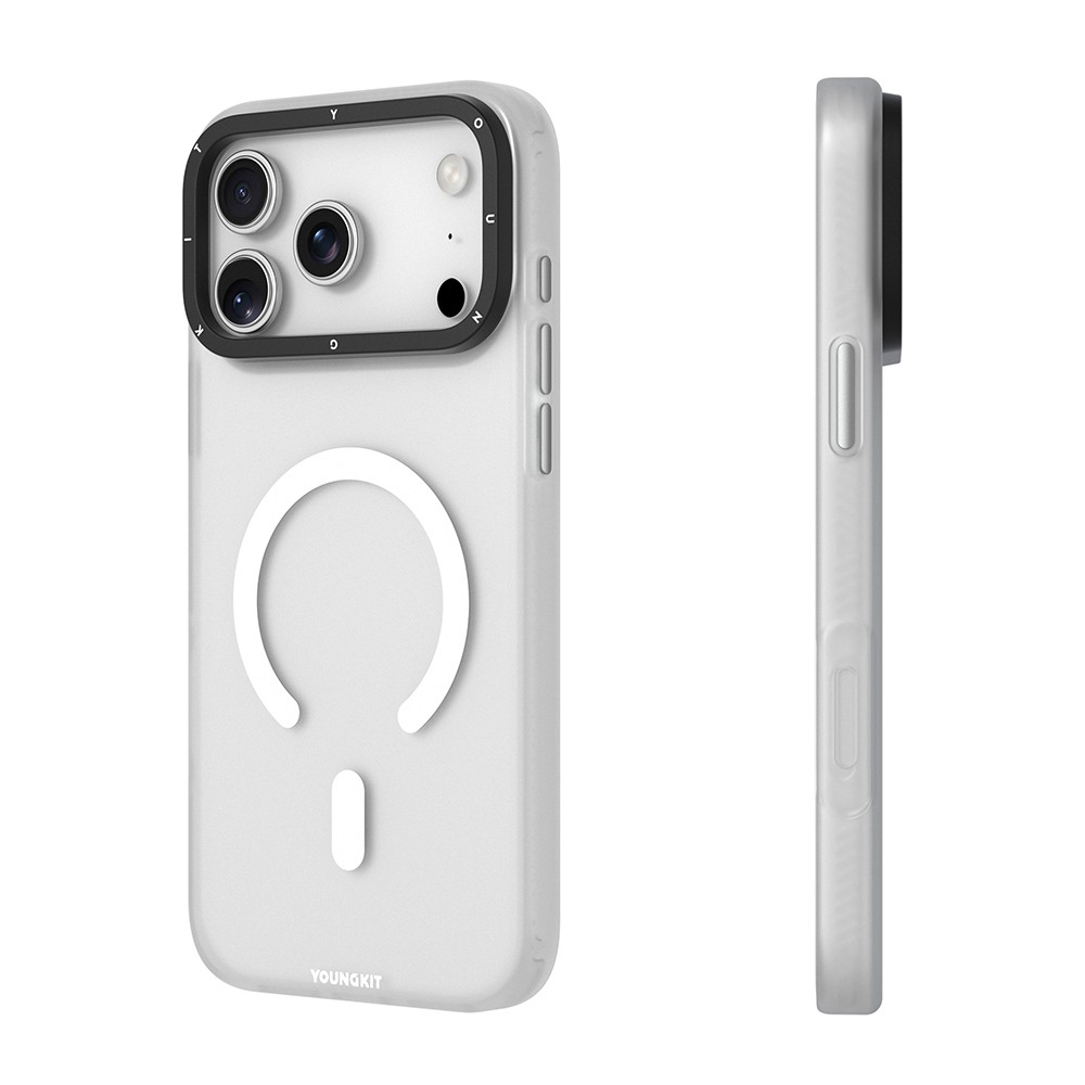 Apple iPhone 18 Pro Kılıf M-safe Şarj Özellikli Youngkit Hidden Sand Serisi Kapak - Görsel 8