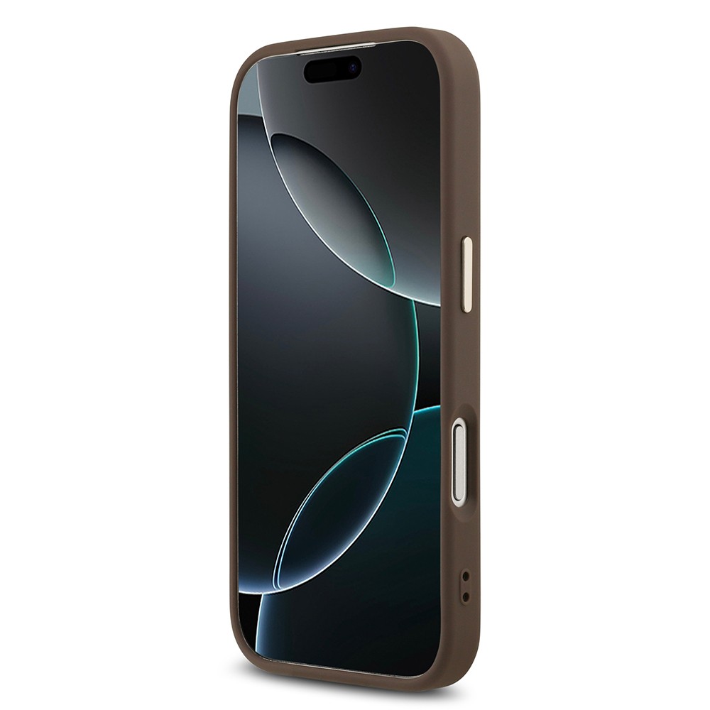 Apple iPhone 18 Pro Max Kılıf Guess Orjinal Lisanslı Gold Metal Kamera Çerçeveli 4G Desenli Metal Büyük 4G ve Yazı Logolu Kapak - Görsel 12