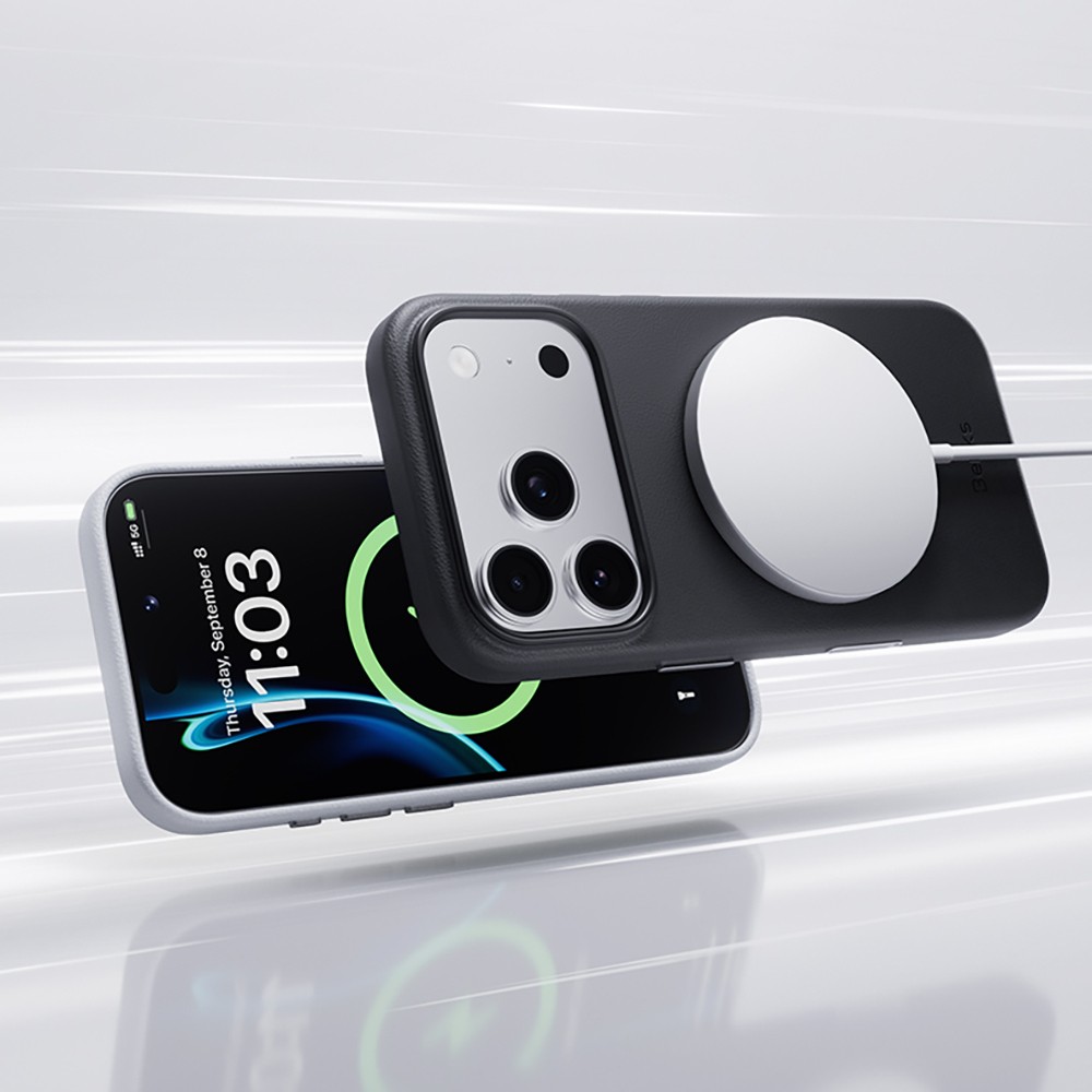 Apple iPhone 18 Pro Max Kılıf M-safe Şarj Özellikli Çizilmeye Dayanıklı Benks VitaPro Serisi PU Deri Kapak - Görsel 6