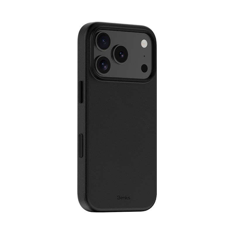 Apple iPhone 18 Pro Max Kılıf M-safe Şarj Özellikli Çizilmeye Dayanıklı Benks VitaPro Serisi PU Deri Kapak - Görsel 3