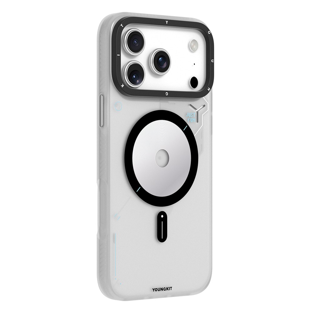 Apple iPhone 18 Pro Max Kılıf M-safe Şarj Özellikli Disk Desenli Youngkit Disc Battle Kapak - Görsel 5