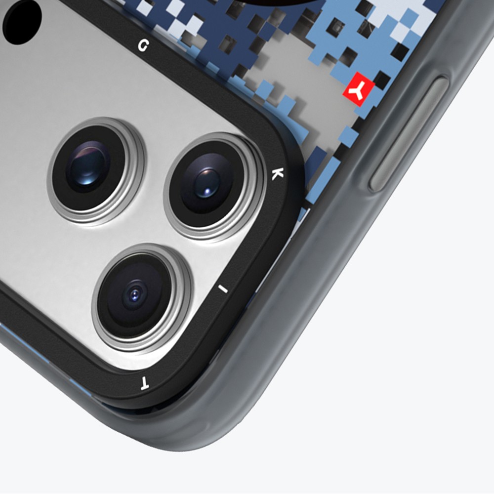 Apple iPhone 18 Pro Max Kılıf M-Safe Şarj Özellikli Youngkit Camouflage Sykell Serisi Kapak - Görsel 8