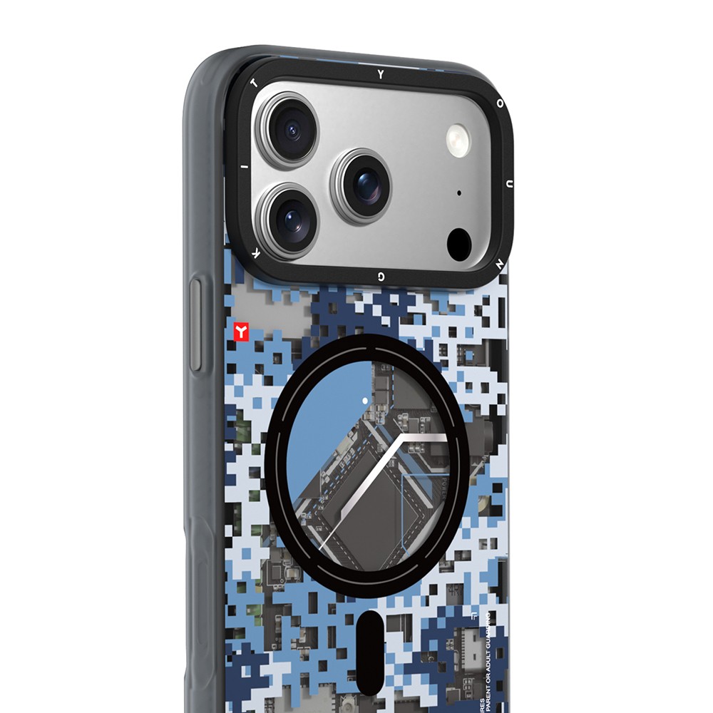 Apple iPhone 18 Pro Max Kılıf M-Safe Şarj Özellikli Youngkit Camouflage Sykell Serisi Kapak - Görsel 13