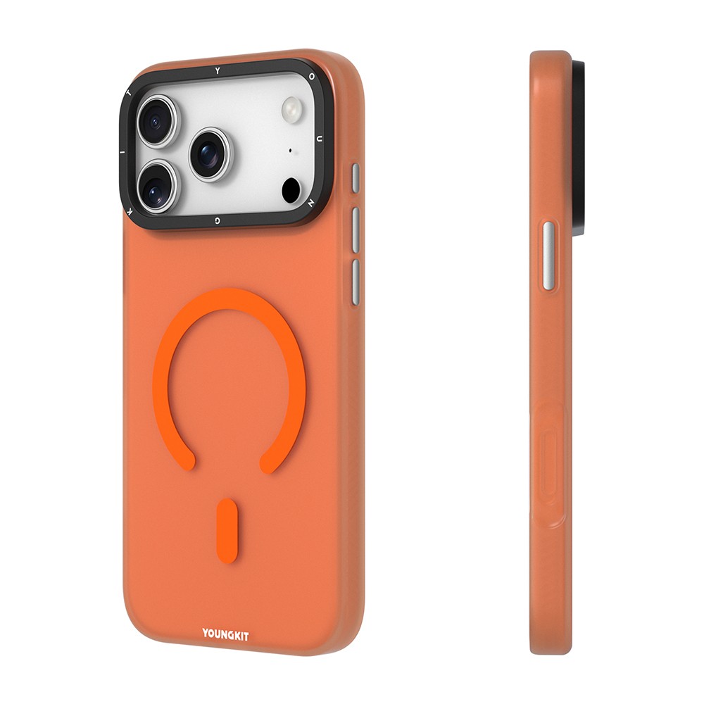 Apple iPhone 18 Pro Max Kılıf M-safe Şarj Özellikli Youngkit Hidden Sand Serisi Kapak - Görsel 5