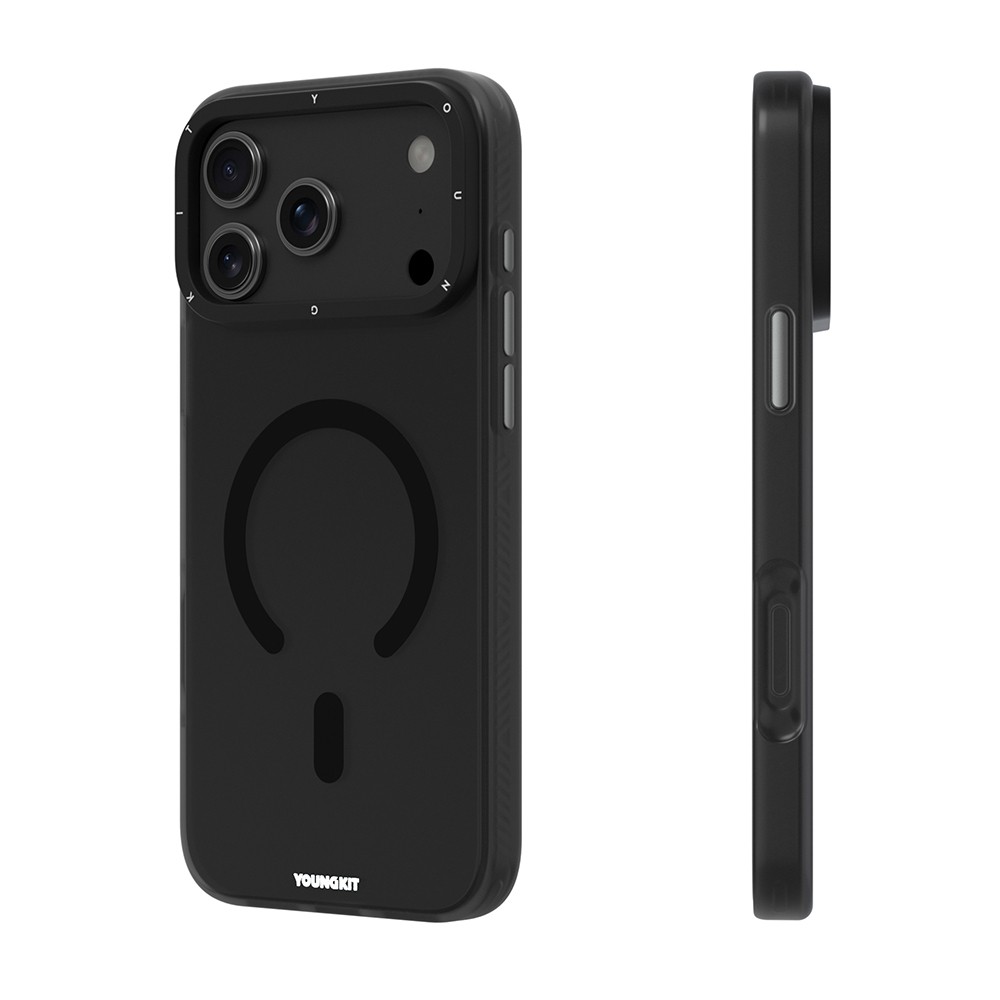 Apple iPhone 18 Pro Max Kılıf M-safe Şarj Özellikli Youngkit Hidden Sand Serisi Kapak - Görsel 9