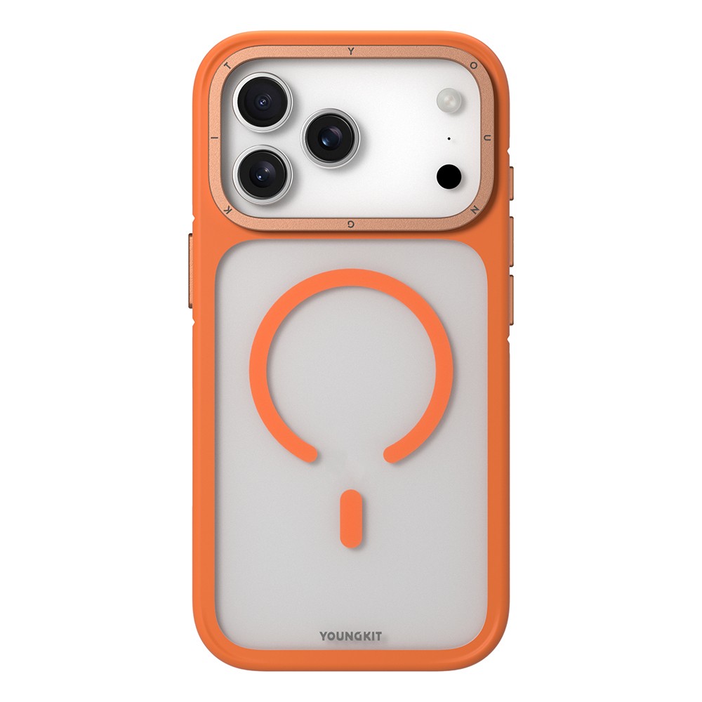 Apple iPhone 18 Pro Max Kılıf M-safe Şarj Özellikli Youngkit Rock Sand Serisi Kapak - Görsel 2